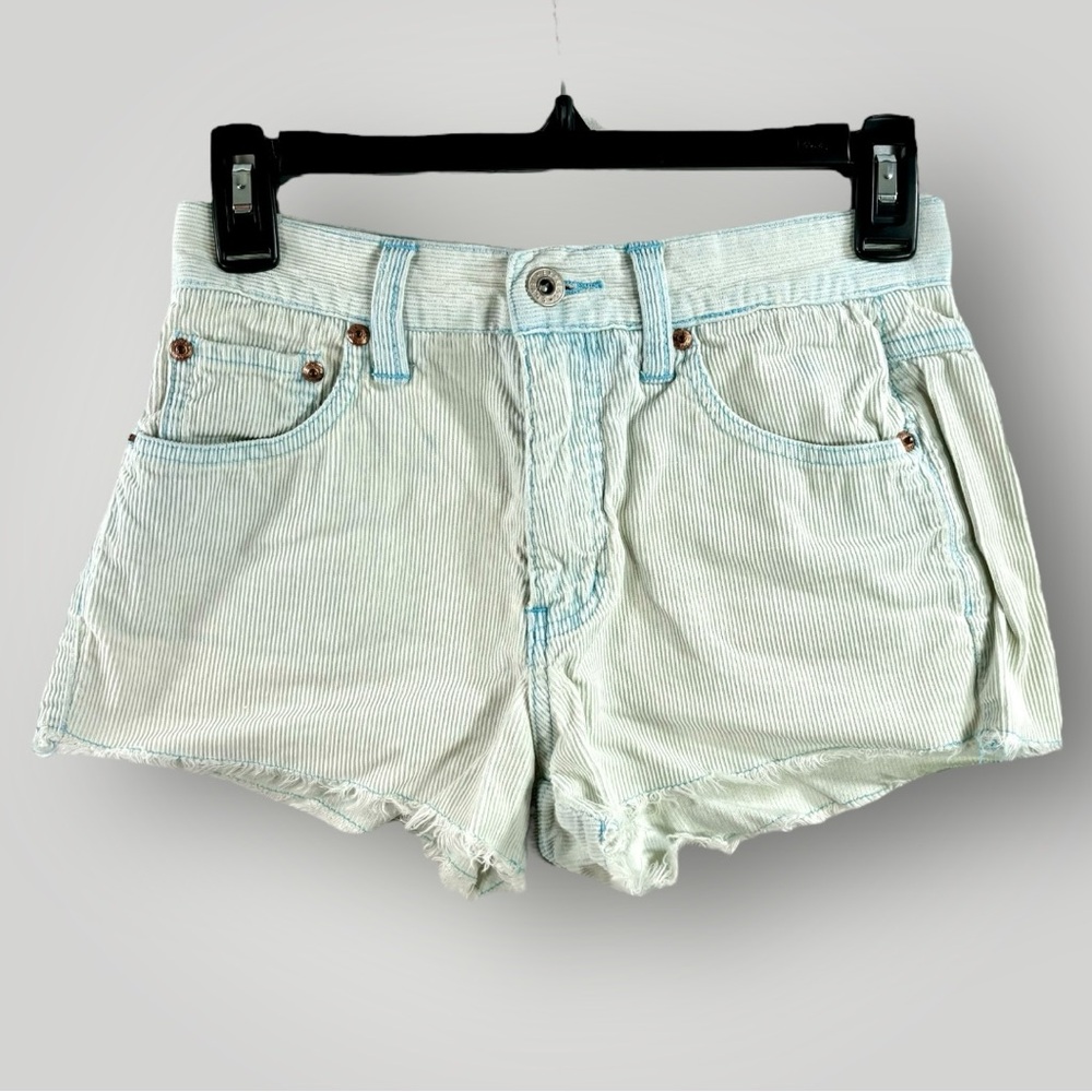EXP Jeans by Express Light Blue Corduroy Cutoff Shorts Women’s SIZE 1/2
